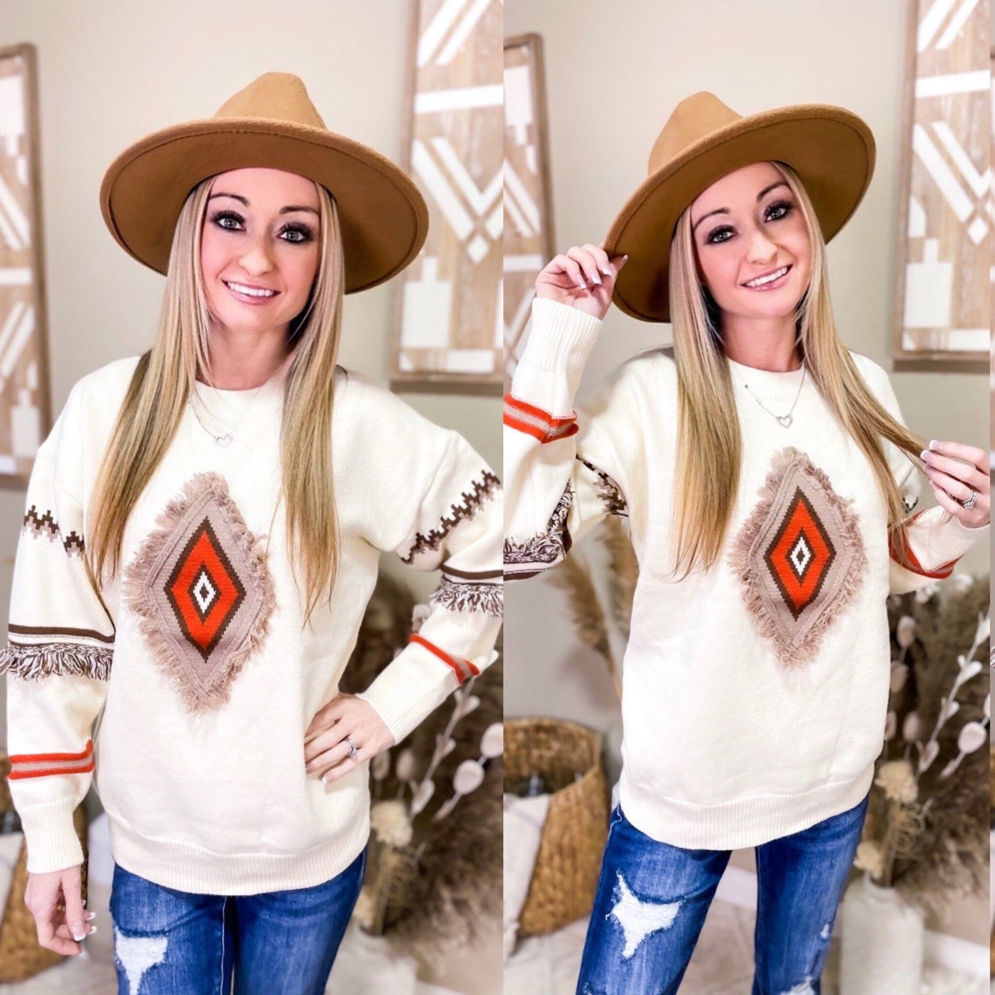 Aztec sweater - Rustic Rodeo Boutique